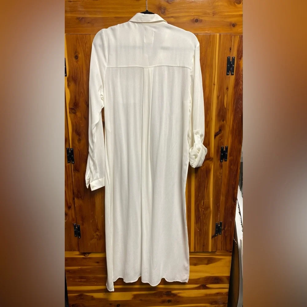 PQLA Ivory Button-Front Shirt Dress - Picture 3 of 10